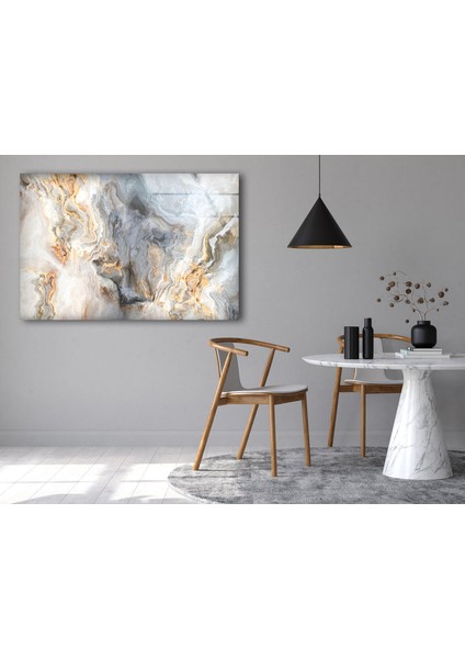 Beyaz Mermer Desenli Cam Duvar Tablosu indirimleri