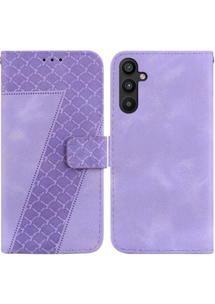 Samsung Galaxy A34 5g Için Cüzdan Kart Yuvası Fonksiyonu Kabartmalı Pu Telefon Kılıfı (Yurt Dışından)