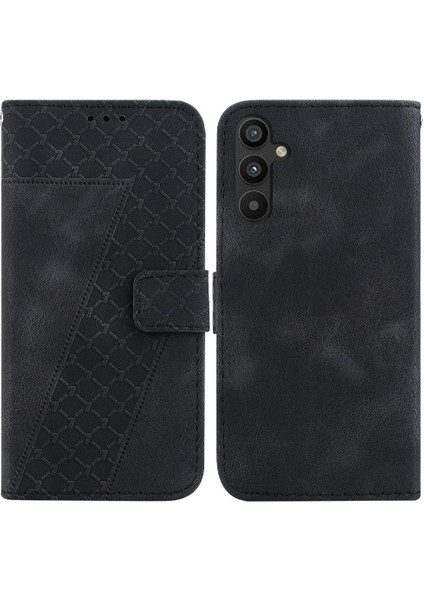 Samsung Galaxy A34 5g Için Cüzdan Kart Yuvası Fonksiyonu Kabartmalı Pu Telefon Kılıfı (Yurt Dışından)