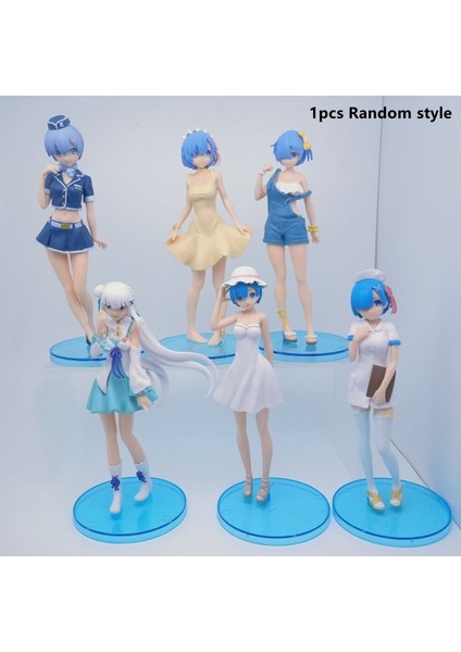 Yeni 6 Stil 16.5 cm Anime Re: Hayat Sıfır Rem'den Farklı Bir Dünyada Ram Hizmetçi Kız Figürü Pvc Şekil Koleksiyon Model Oyuncaklar (Yurt Dışından)