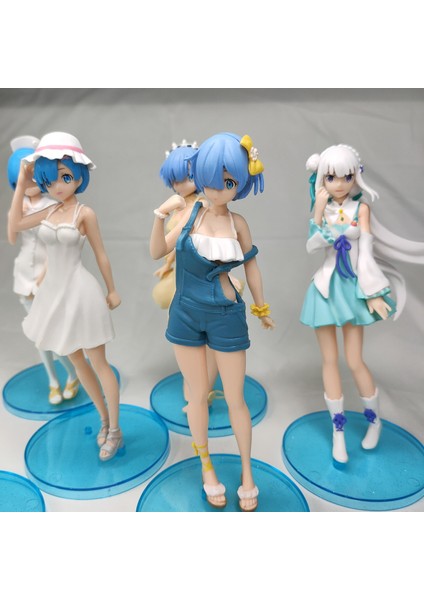 Yeni 6 Stil 16.5 cm Anime Re: Hayat Sıfır Rem'den Farklı Bir Dünyada Ram Hizmetçi Kız Figürü Pvc Şekil Koleksiyon Model Oyuncaklar (Yurt Dışından)