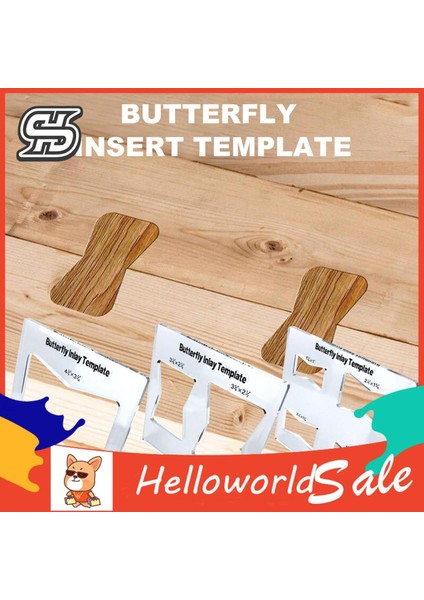 Helloworld Dekoratif Şablonlar Uygun Ağaç Işleme Kelebek Ekleme Şablonu (Yurt Dışından)