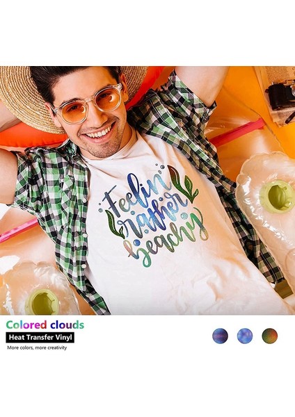 Adet Isı Transferi Vinil Levha Glitter Gökkuşağı Renkli Isı Transfer Kağıdı Yapışkan Destekli Dıy T-Shirt, Zanaat (Yurt Dışından) indirimleri