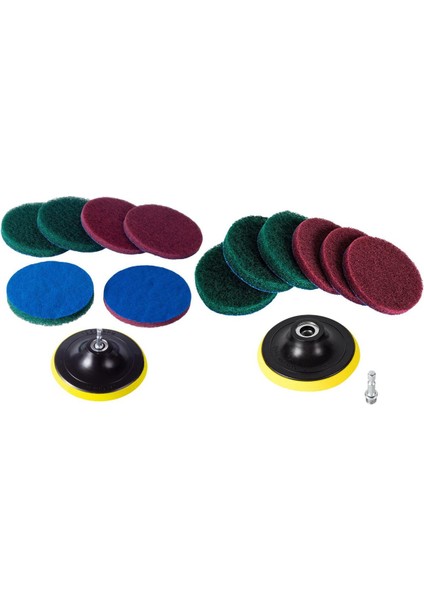 2 Takım Matkap Fırça Fayans Scrubber Ovma Pedleri Temizleme Kiti, Ağır Ev Temizlik Aracı - 5 Inç ve 4 Inç (Yurt Dışından)
