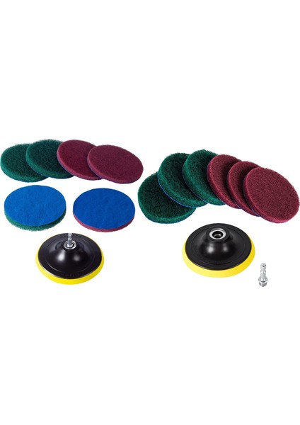 2 Takım Matkap Fırça Fayans Scrubber Ovma Pedleri Temizleme Kiti, Ağır Ev Temizlik Aracı - 5 Inç ve 4 Inç (Yurt Dışından)