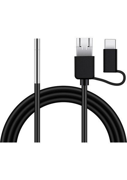 3'ü 1 Arada Type-C Hd Endoskop Suya Dayanıklı USB 3.9mm 1m Kamera Yükseltme Kiti (Yurt Dışından)