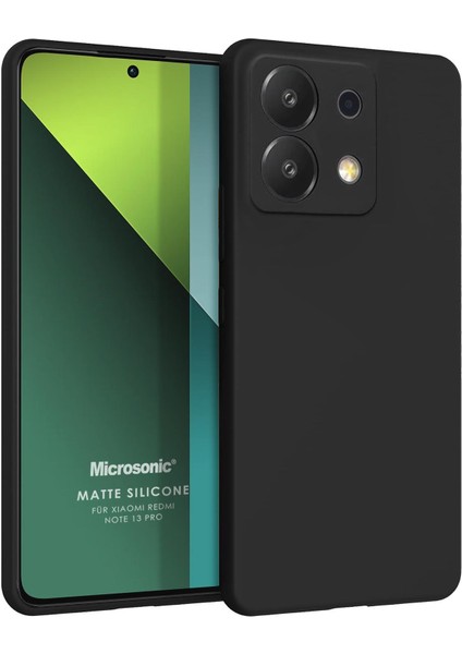 Matte Silicone Xiaomi Redmi Note 13 4g Kılıf Siyah