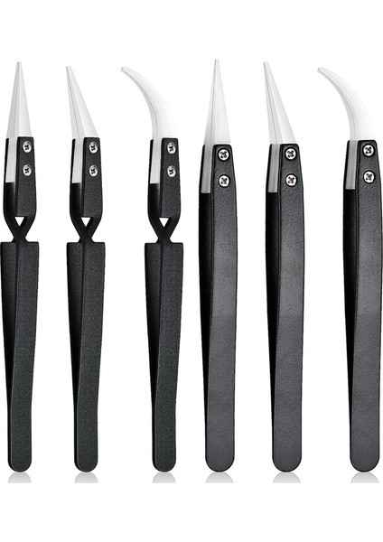 6 Parça Dayanıklı Elektronik Lehimleme Cımbızı Lehim Için Anti-Manyetik Sivri Uçlu A (Yurt Dışından)