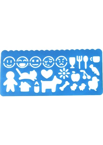 Öğrenciler Çocuklar Için 4 Adet Plastik Şablon Çizim Cetveli (Yurt Dışından)