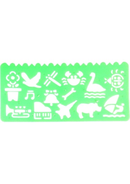 Öğrenciler Çocuklar Için 4 Adet Plastik Şablon Çizim Cetveli (Yurt Dışından)