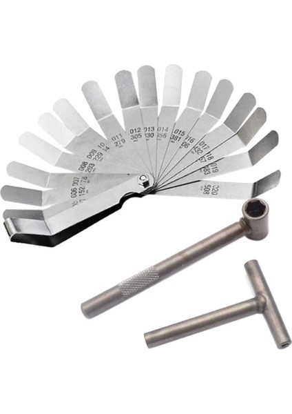 Bradoo-3 Adet Ene Vana Vidası Ayar Anahtarı Aracı Vana Açıklığı Ayar Araçları + Feeler Ölçer 0,005 - 0,020 Inç (Yurt Dışından)