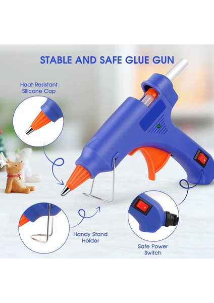 Okul El Sanatları Için 30 Tutkal Çubuklu Sıcak Gnu Kiti 20W, Mavi Abd Tak (Yurt Dışından) indirimleri