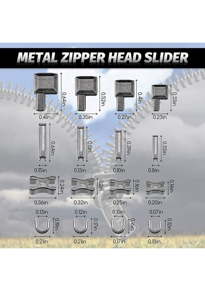 120 Parça Metal Fermuar Kafa Kaydırıcı, 4 Boyut Fermuar Alt Kaydırıcılar Tutucu Ekleme Pimi, Fermuar Stoper Onarım Aracı Kiti (Yurt Dışından) modelleri