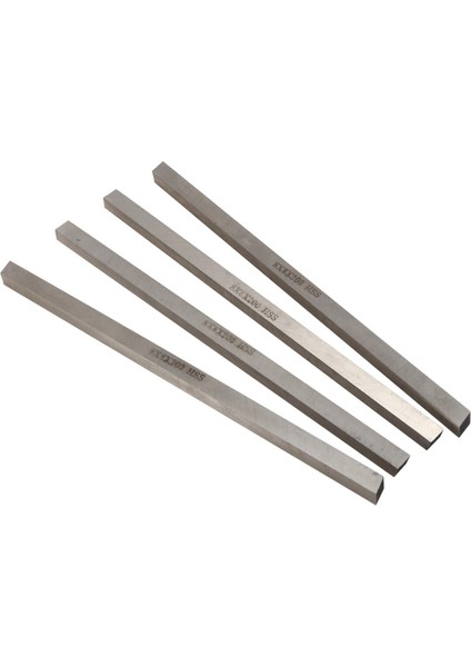 Bradoo- 4 Adet Cnc Torna Hss Kare Kesici Takım Uçları Bar 8mm x 8mm x 200MM Gri (Yurt Dışından)