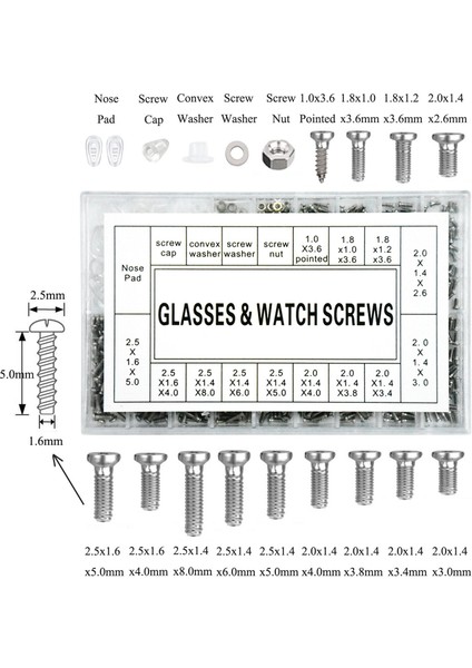 Güneş Gözlüğü Tamir Takımı-3 * Burunluklar 1000 * Vidalar 7 * Tornavida 1 * Cımbız 1 * Gözlük Temizleme Bezi-Fotoğraf Rengi (Yurt Dışından) fiyatları