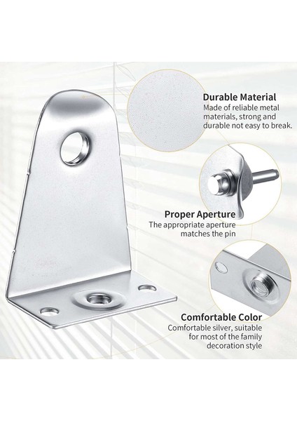 Arelene 8x Metal Tutucu Braketler ve Pimler, Kör Braketler Yatay Kör Gölgelikler Penceresi Için Kör Tutucu Yedekleri (Yurt Dışından) indirimleri
