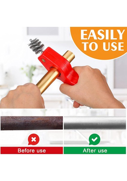 4 Adet Bakır Boru Temizleyici ve Rayba Seti Iç-Dış Rayba Boru ve Boru Çapak Alma Rayba Pah Aracı (Yurt Dışından)
