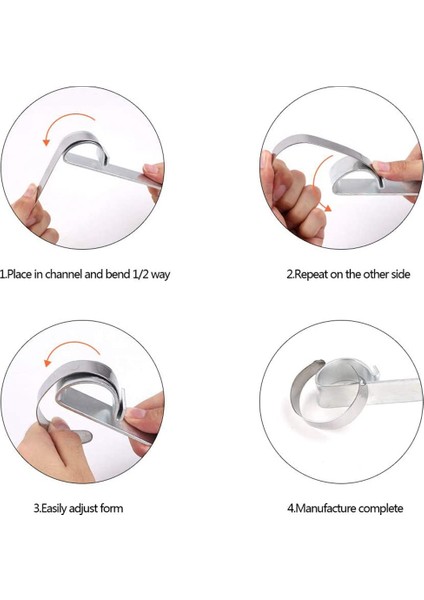 Bilezik Bükme Çubuğu Kiti, 10 Adet Paslanmaz Çelik Bilezik Boş Dıy Bileklik Boş Manşet, Metal Gravür Bilezik Boşlukları (Yurt Dışından) modelleri