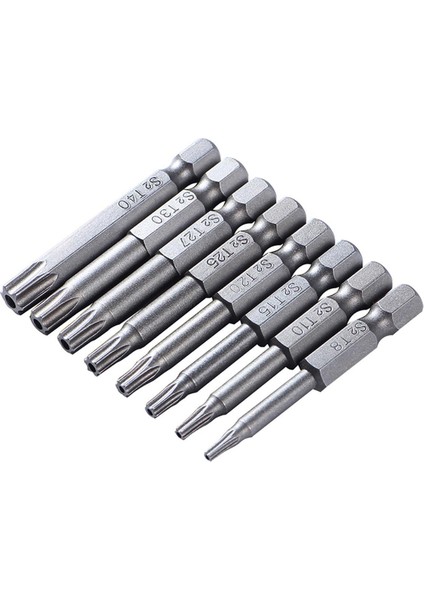 Helloworld 8 Adet/12 Adet 50MM S2 Çelik 1/4 Inç Hex Shank Torx Manyetik Tornavida Uçları Seti (Yurt Dışından)