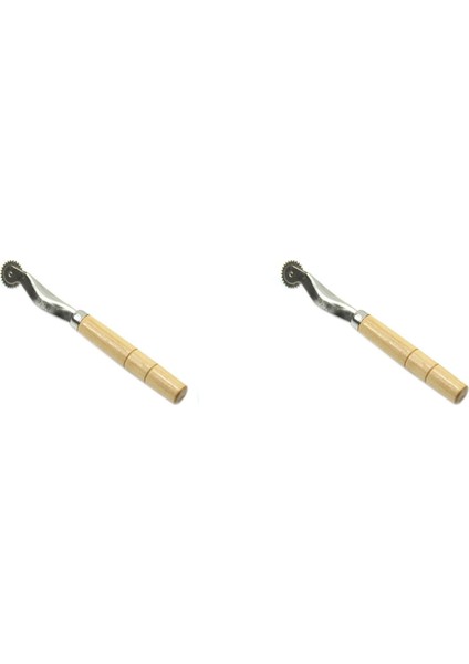 Adet Ahşap Saplı Overneedle Tekerlek Deri Iğne Aralığı Kağıt Perfore Aracı Rulet 2mm (Yurt Dışından)
