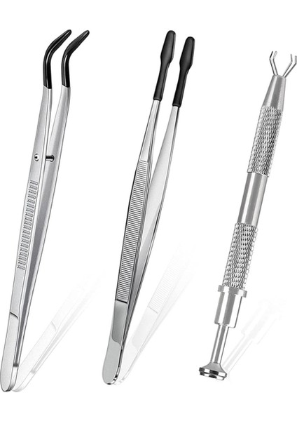 Kauçuk Uçlu Cımbız, 4 Uçlu Elmas Pençeli Cımbız(3'lü Paket) (Yurt Dışından)