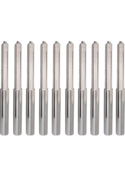 Bradoo- 10PCS 3.175MM Şaft Çapı. Çift Kenarlı Tungsten Çelik Freze Kesici 2 Flüt Cnc Kesme Tungsten Çelik Düz Yuvası Bit, Flüt Uzunluğu 22MM (Yurt Dışından)