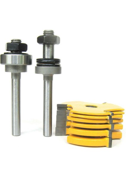 Twexqny-8pc 1/4 Inç Şaft Yuvası, Montaj 6 Kesici ve 2 Mil Yönlendirici Bit Seti (Yurt Dışından)