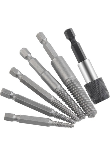 Srıwen 6 Adet Vida Çıkarıcı Merkezi Matkap Uçları Kılavuz Seti Kırık Hasarlı Cıvata Sökücü Hex Shank ve Kırık El Aleti Için Anahtar (Yurt Dışından)