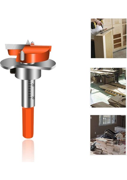 Menteşe Jig Matkap Kılavuzu Seti, Altıgen Saplı Ayarlanabilir 35MM Ön Uç, Gizli Menteşe Delme Jig Matkap Kılavuzu (Yurt Dışından)