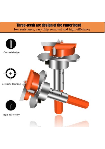 Menteşe Jig Matkap Kılavuzu Seti, Altıgen Saplı Ayarlanabilir 35MM Ön Uç, Gizli Menteşe Delme Jig Matkap Kılavuzu (Yurt Dışından) indirimleri