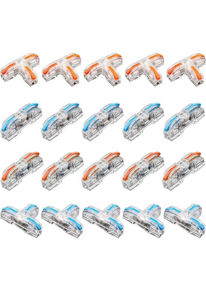 10 Adet 1 Iletken Kompakt Tel Konnektörler Ekleme Konnektörleri ve 10 Adet Hızlı Ayırıcı 3 Pin 1 Yollu Tel Konnektör (Yurt Dışından)