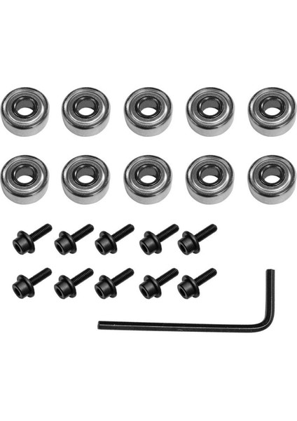 10 Adet Freze Uçları Yönlendirici Bit Için Üstten Monte Bilyalı Rulmanlar Kılavuzu (Yurt Dışından)