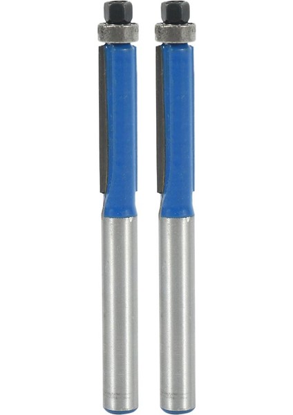2 Adet 2.6 Inç 2 Kenar Trim Yönlendirici Bit 1/4 Inç x 1/4 Inç Marangoz Için (Yurt Dışından)