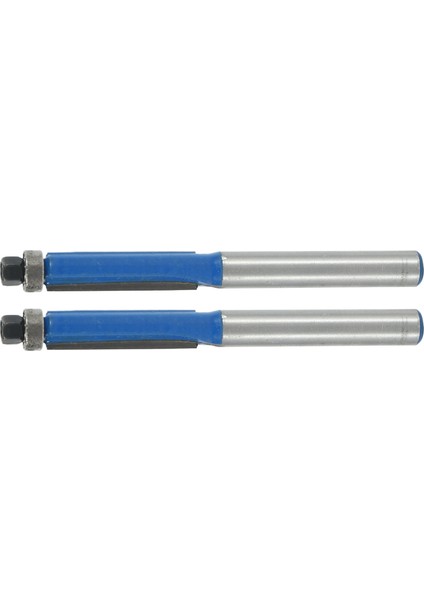 2 Adet 2.6 Inç 2 Kenar Trim Yönlendirici Bit 1/4 Inç x 1/4 Inç Marangoz Için (Yurt Dışından)