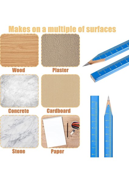 Lkpcıgcxm 20 Inşaat Kalemi, 2 Kalemtıraş ve 2 Silikon Geri Çekilebilir Kalemlik, Kalem Kesici Işaretleme Aleti Seti (Yurt Dışından) indirimleri