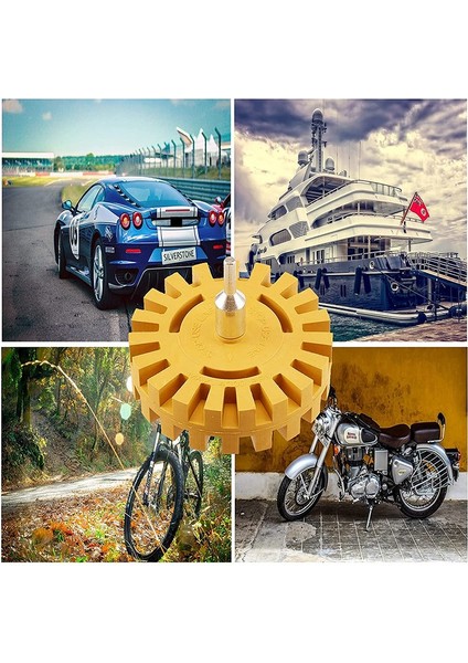 Bradoo-4 Adet Silgi Tekerlek Çıkartma Sökücü 2 Adet 4 Inç Yapışkanlı Etiket ve Vinil Sökücü ile 2 Adet Tıraş Bıçağı Kazıyıcı (Yurt Dışından) indirimleri