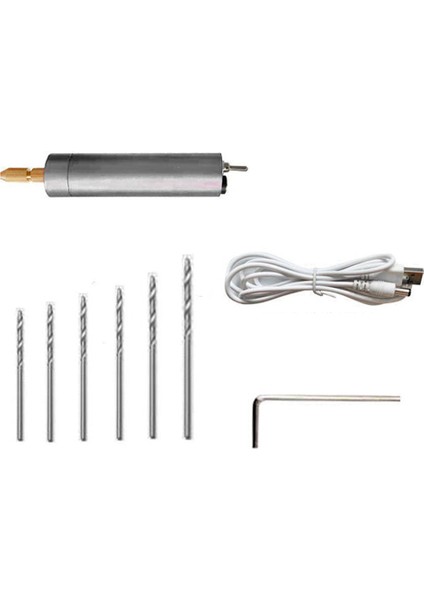 Dıy Mini Elektrikli Matkap Elektrikli Delme Aleti (Gümüş) (Yurt Dışından)