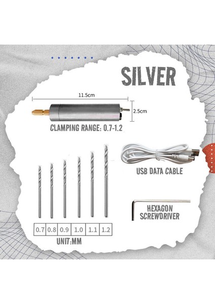 Dıy Mini Elektrikli Matkap Elektrikli Delme Aleti (Gümüş) (Yurt Dışından) indirimleri