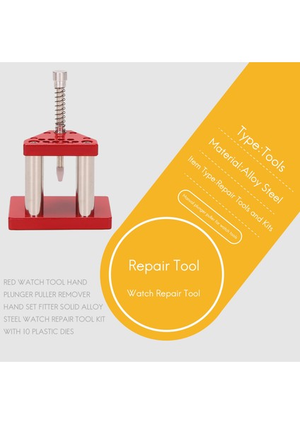 10 Plastik Kalıplı Kırmızı Tesisatçı Alaşımlı Çelik Saat Onarım Alet Seti (Yurt Dışından) modelleri