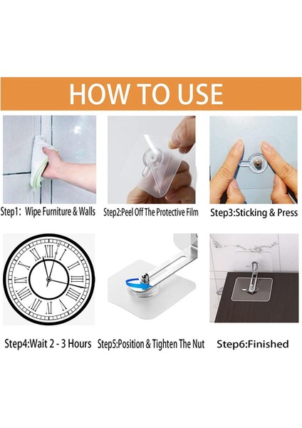 Flyeer Mobilya Dübelleri Duvar Dübelleri, Anti Tip Mobilya Dübelleri Matkap Yok, Bebek Için Yapışkanlı Mobilya Duvar Dübelleri 6 Adet (Yurt Dışından)