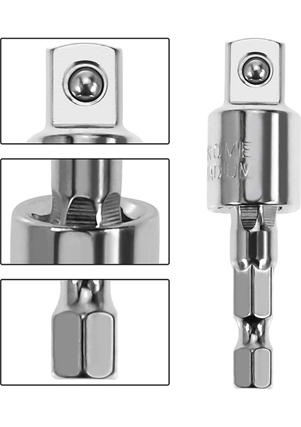 Paket Darbe Sınıfı Soket Adaptörü 360 Derece Üniversal Mafsal Döner Lokma Seti, Soketten Matkap Adaptörüne (Yurt Dışından) indirimleri