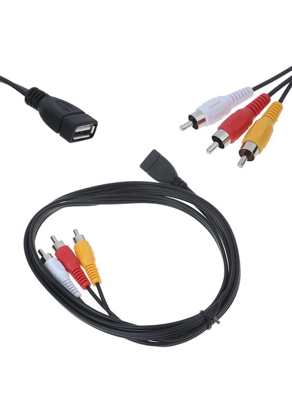 Feet/1.5 M USB 2.0 Dişi 3 Rca Erkek Video A/v Kamera Adaptör Kablosu (Yurt Dışından)