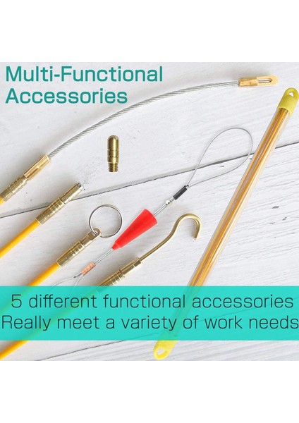 Bağlanabilir Kablo Çekici-10 x Konnektörlü Vida 1 x Metal Işık Kılavuzu 1 x Elastik Bağlantı 1 x Çekmek Için Kanca Ucu 1 x Itme Için Göz Ucu 2 x Aksesuar Seti-Sarı (Yurt Dışından) fırsatları