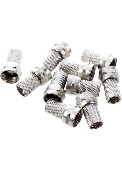 Twist-On Rg6 Rg-6 F Tv Konektörü Sıkma Yok 10'lu Paket (Yurt Dışından)