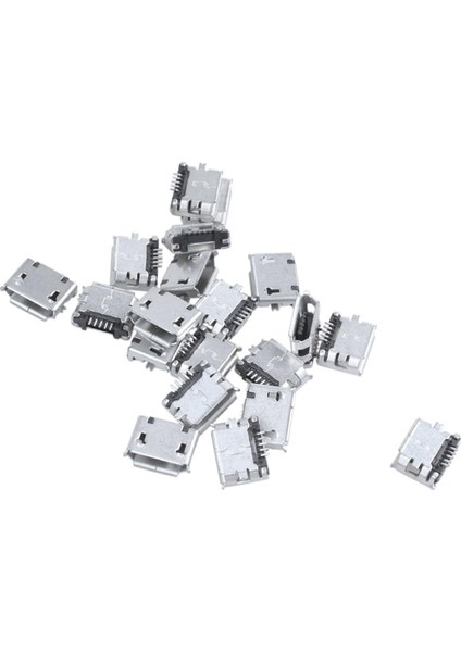 20 Adet Dıy Mikro USB 5 Pinli Dişi Konnektör Cam Yüzeyi, Smd Montajlı (Yurt Dışından)