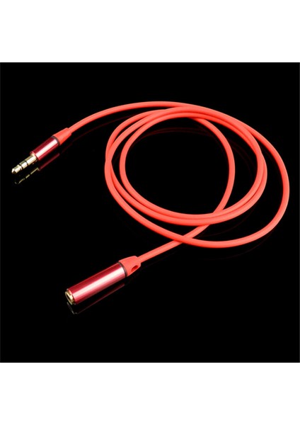 Kırmızı 3.5mm 4 Kutuplu Erkek Kadın Kulaklık Kulaklık Uzatma Kablosu Ses Adaptörü (Yurt Dışından) modelleri