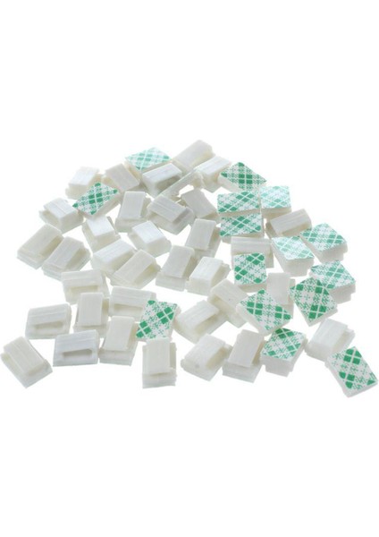 Kendinden Yapışkanlı Tel Paketi Tutucu Kravat Montaj Klipsi, 7 mm Genişlik, 50 Parça (Yurt Dışından)