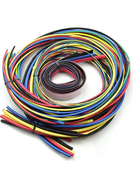 55M/KIT Isıyla Daralan Makaron 11 Boy Renkli Tüp Kılıfı Tel Kablo 6 Renk - Fotoğraf Rengi (Yurt Dışından) fiyatları