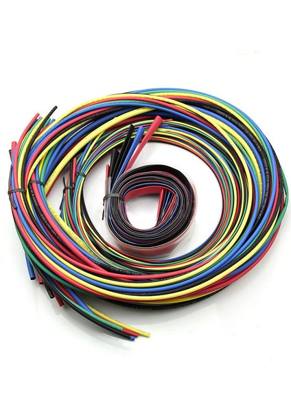 55M/KIT Isıyla Daralan Makaron 11 Boy Renkli Tüp Kılıfı Tel Kablo 6 Renk - Fotoğraf Rengi (Yurt Dışından) modelleri