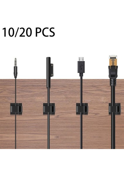 10/20 Adet Tutkal Kendinden Yapışkanlı Tel Tutucu Sabitleyici Tutucu Kablo Tutucu Kare Plastik Montaj Kelepçesi Ağ Ofis Tv Koaksiyel Kablo (Yurt Dışından) fiyatları